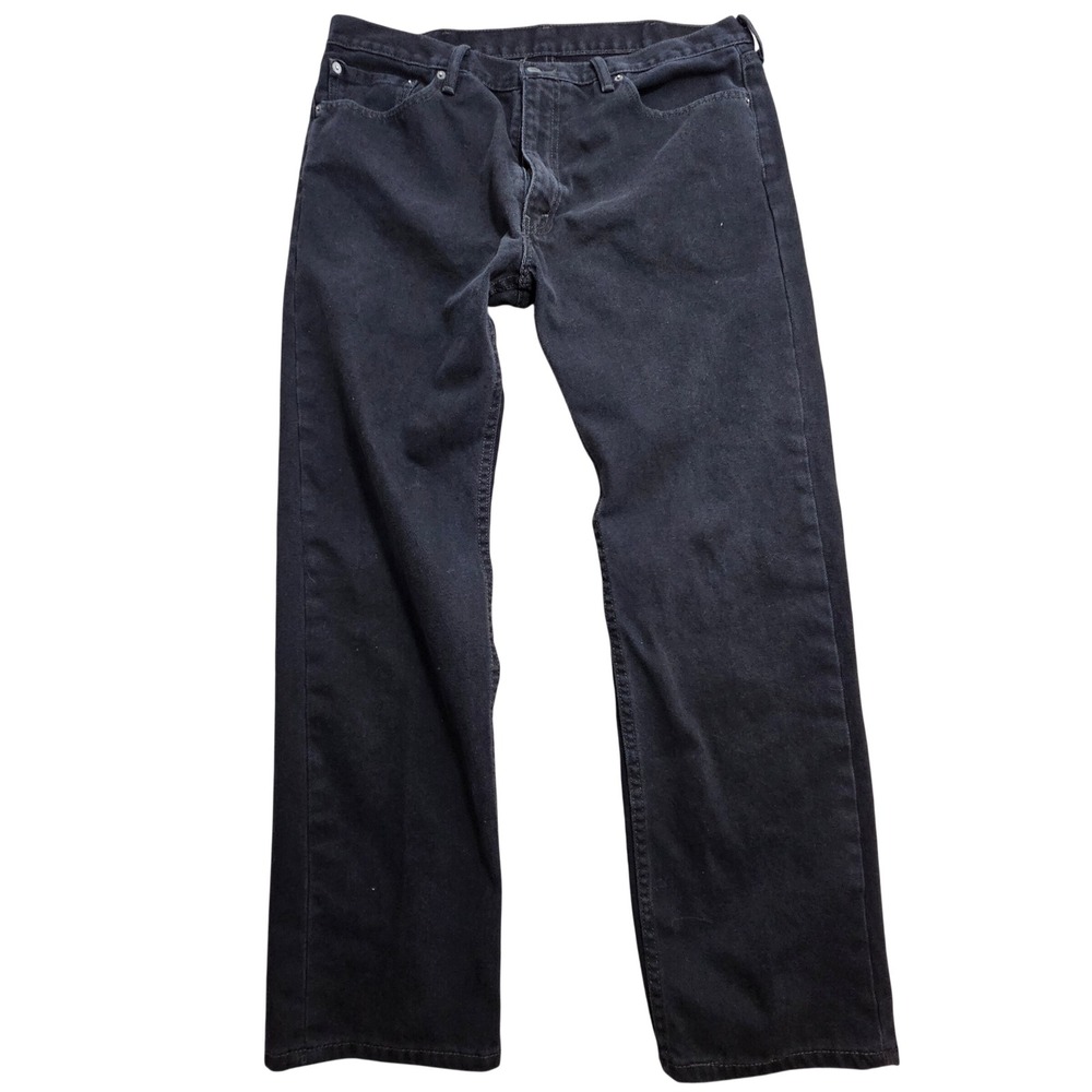 Levi's 505 Regular Fit Jeans Mens‎ 40x32 Black Straight Leg Denim 00505-0260